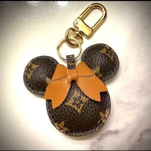 Monogram Minnie Mouse keychain / bag charm